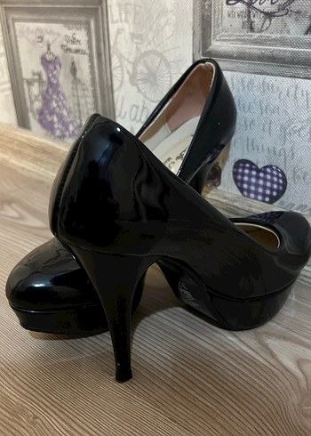 SİYAH PLATFORM TOPUKLU AYAKKABI - Görsel 2