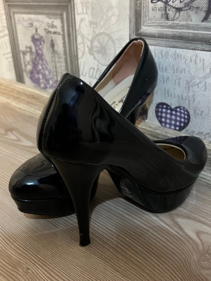 SİYAH PLATFORM TOPUKLU AYAKKABI - Görsel 2