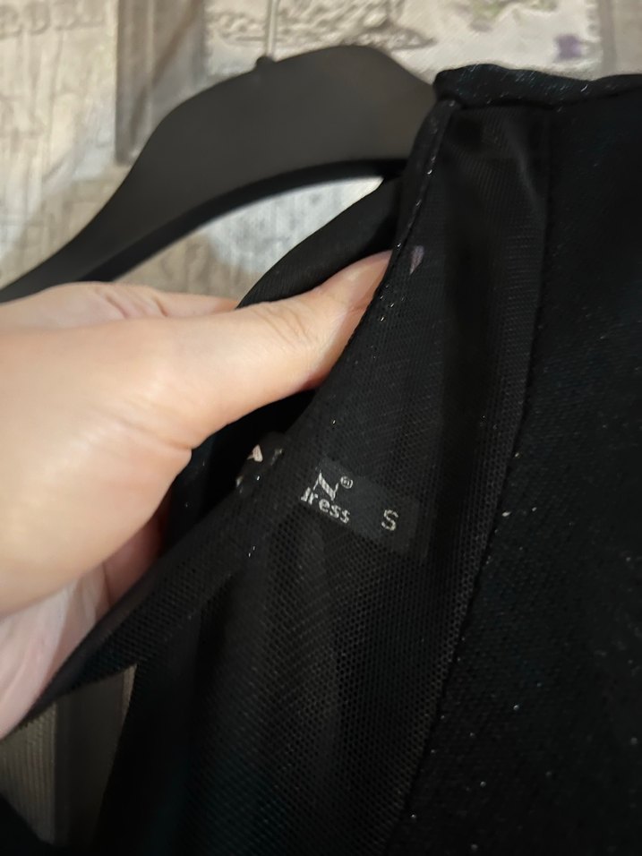 SİYAH SİMLİ IŞILTILI ABİYE ELBİSE - Görsel 5