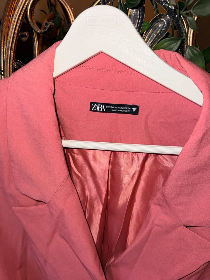 ZARA Somon Renk Blazer Elbise - Görsel 3