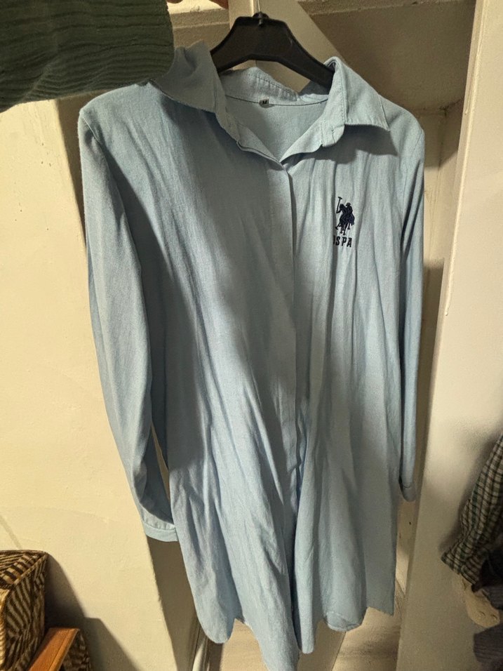 Gri Uzun Kollu Keten Gömlek - Görsel 4