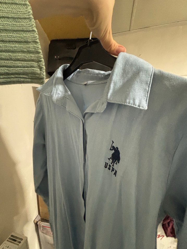 Gri Uzun Kollu Keten Gömlek - Görsel 2