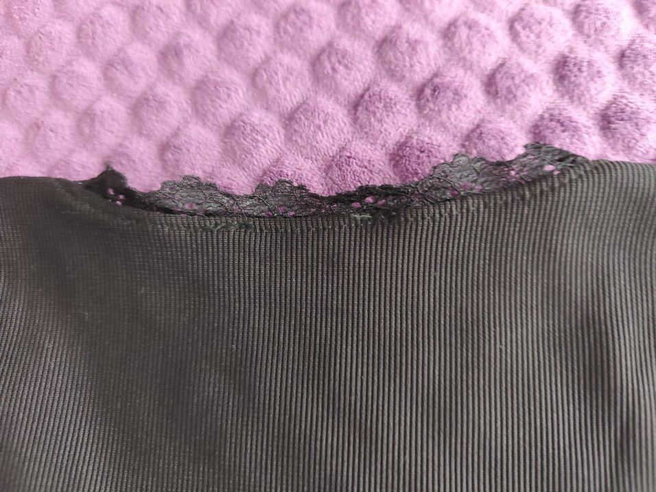 Kız Siyah Kısa Kollu Crop - Görsel 5