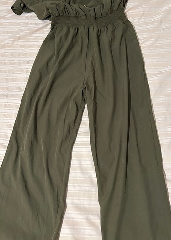 Düğmeli Uzun Kollu Kadın Tulum - Görsel 3