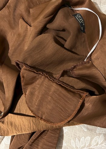 Kahverengi Düğmeli Kadın Blazer Ceket - Görsel 3