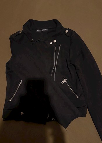 Siyah Süet Kadın Ceket - Görsel 3