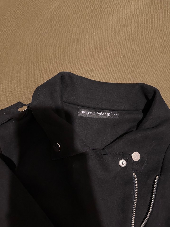 Siyah Süet Kadın Ceket - Görsel 4