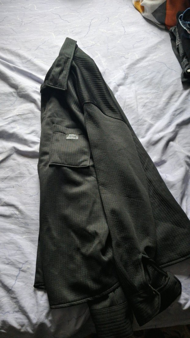 Erkek Siyah Düğmeli Uzun Kollu Gömlek pamuk%97 L beden - Görsel 4