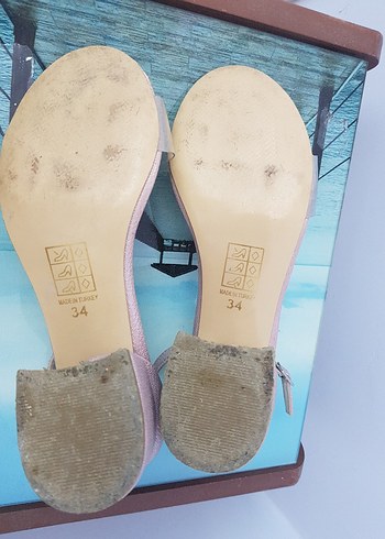 Pembe Blok Topuklu Taşlı Kız Çocuk Abiye Ayakkabı - Görsel 5