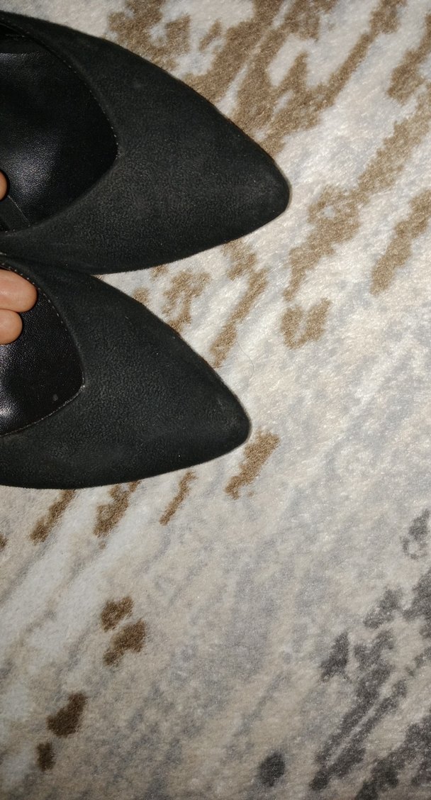 Siyah Süet Topuklu Kadın Stiletto - Görsel 3