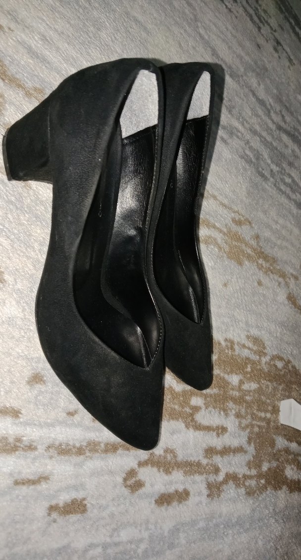 Siyah Süet Topuklu Kadın Stiletto - Görsel 2