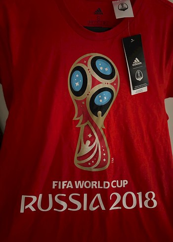 Kırmızı Adidas FIFA 2018 Baskılı Erkek Tişört - Görsel 3
