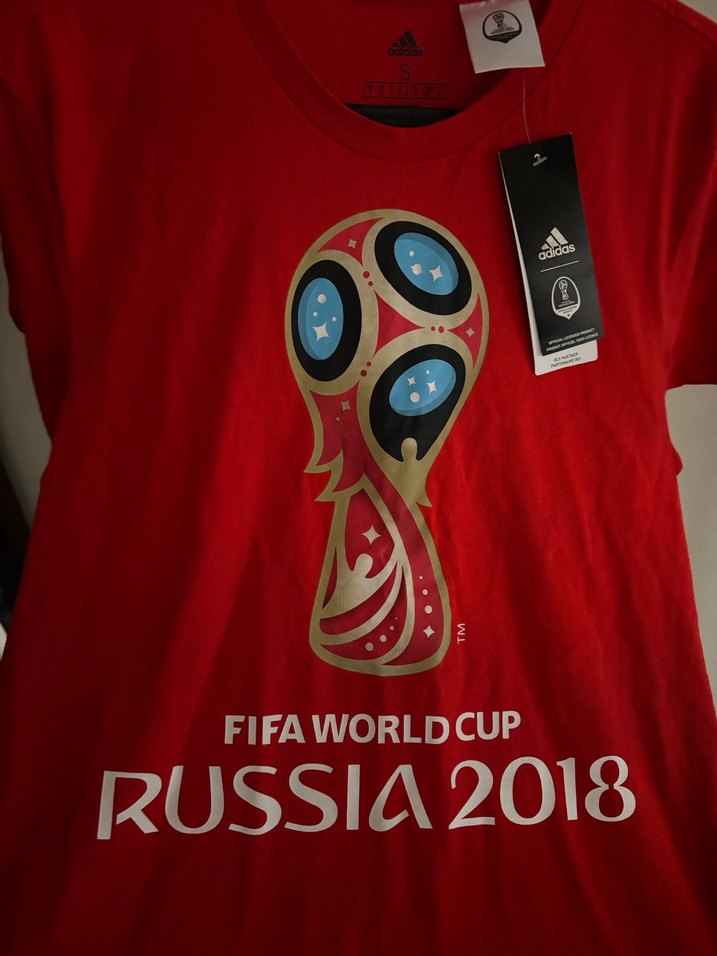 Kırmızı Adidas FIFA 2018 Baskılı Erkek Tişört - Görsel 3