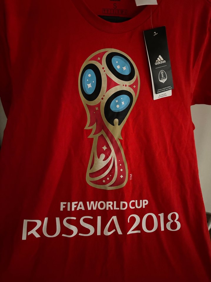 Kırmızı Adidas FIFA 2018 Baskılı Erkek Tişört - Görsel 4