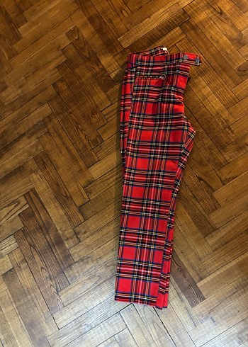 Kadın Ekose Pantolon - Görsel 4