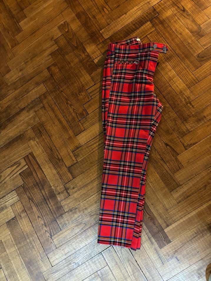 Kadın Ekose Pantolon - Görsel 4