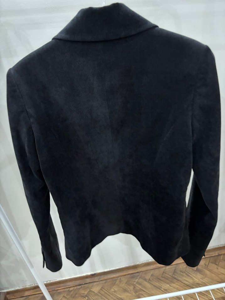 Siyah Kadife Kadın Blazer Ceket - Görsel 5