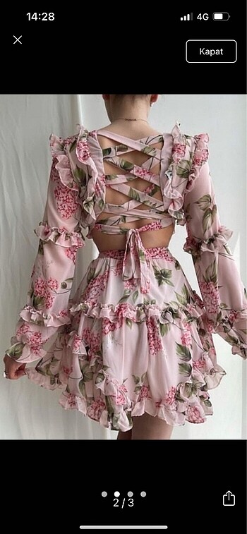 Zara Çiçek desenli elbise