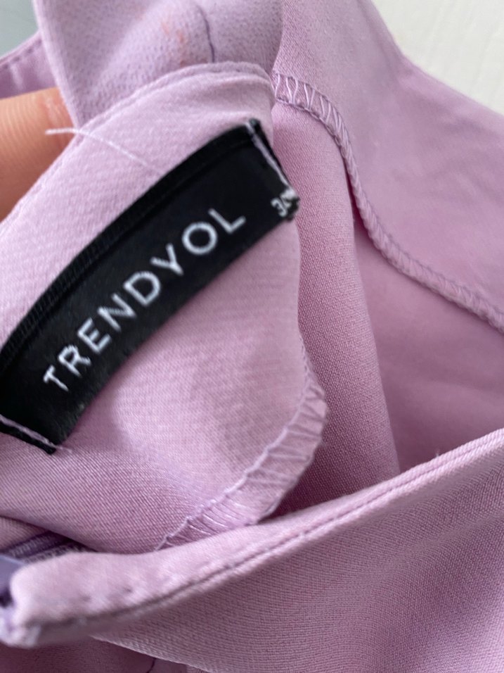 Mor Midi Askılı Elbise - Görsel 4