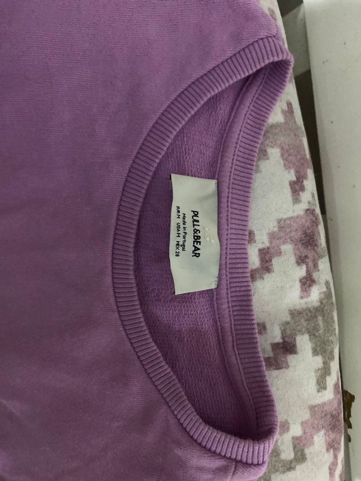 Kız Çocuk Uzun Kollu Fırfırlı Mor Tişört - Görsel 4