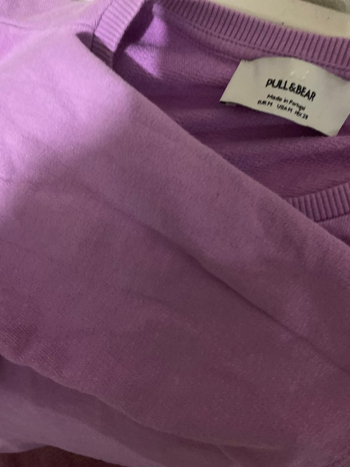 Kız Çocuk Uzun Kollu Fırfırlı Mor Tişört - Görsel 5