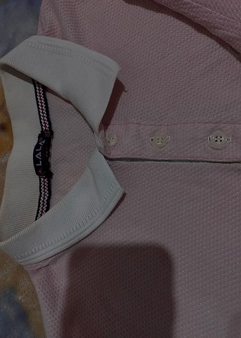 Pembe Pamuklu Erkek Polo Tişört - Görsel 3