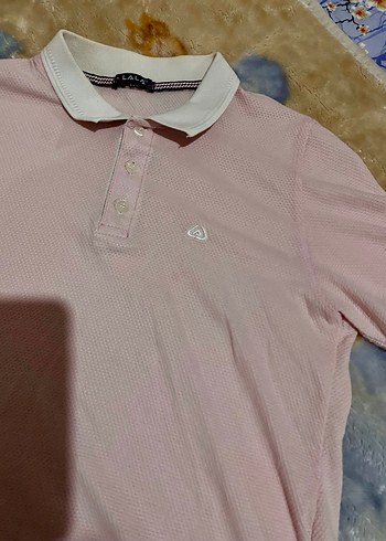 Pembe Pamuklu Erkek Polo Tişört - Görsel 2