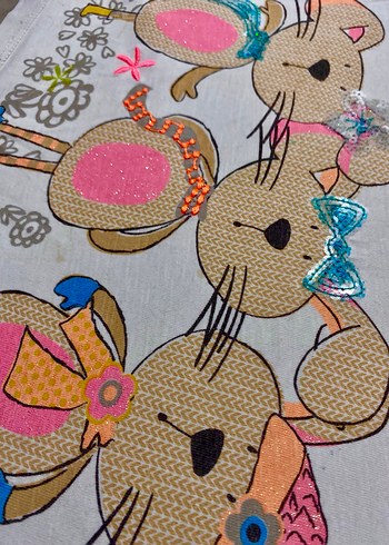 Kız Çocuk Renkli Baskılı Uzun Kollu Tişört - Görsel 3