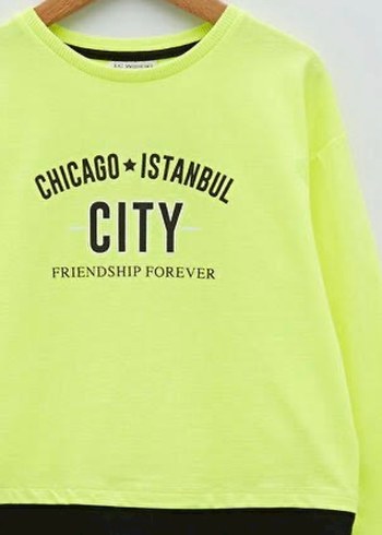 Sarı Baskılı Erkek Sweatshirt - Görsel 3