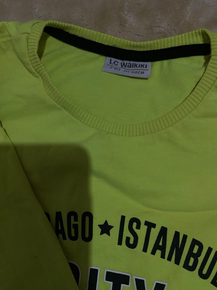 Sarı Baskılı Erkek Sweatshirt - Görsel 5