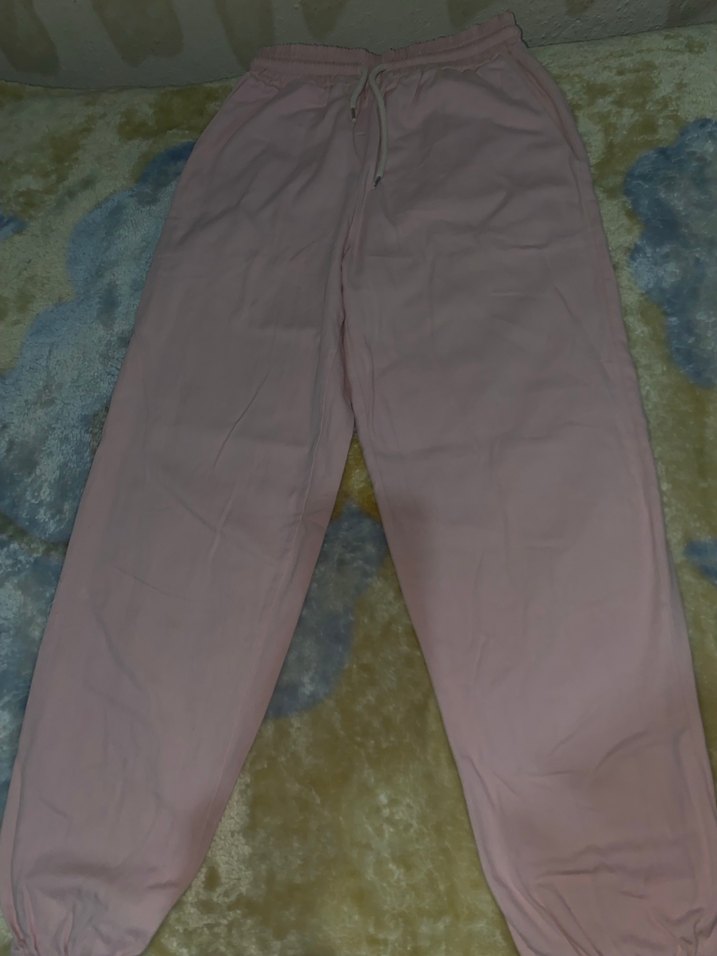 Pembe Rahat Kesim Eşofman Altı - Görsel 2