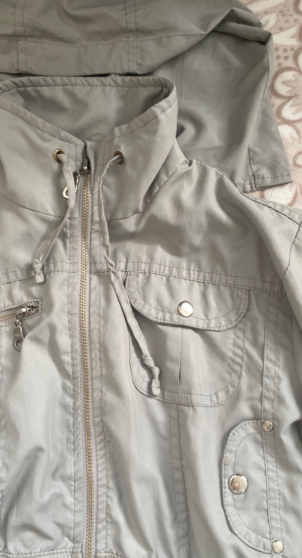 Gri Midi Fermuarlı Ceket 9 yaş - Görsel 2