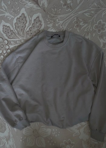 Gri Kadın Uzun Kollu Basic Sweatshirt - Görsel 3