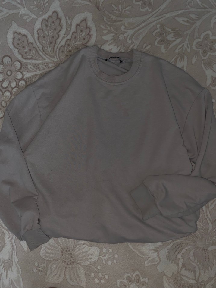 Gri Kadın Uzun Kollu Basic Sweatshirt - Görsel 2