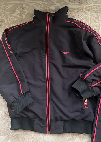 Armani Junior Siyah-Pembe Fermuarlı Kadın Eşofman 8 yaş - Görsel 2