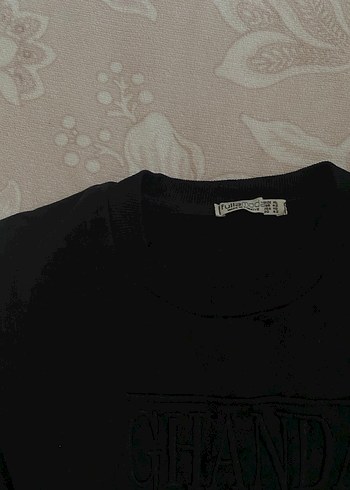 Siyah Baskılı Kadın Sweatshirt - Görsel 4