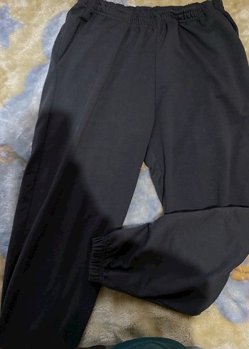 Siyah Rahat Kesim Kadın Eşofman Altı - Görsel 2