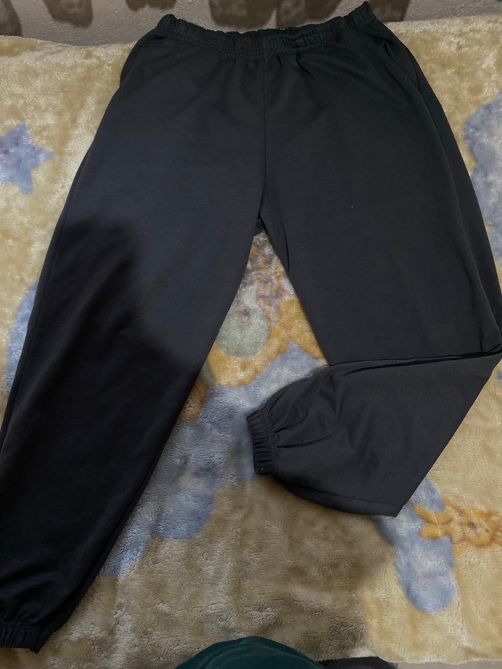 Siyah Rahat Kesim Kadın Eşofman Altı - Görsel 3