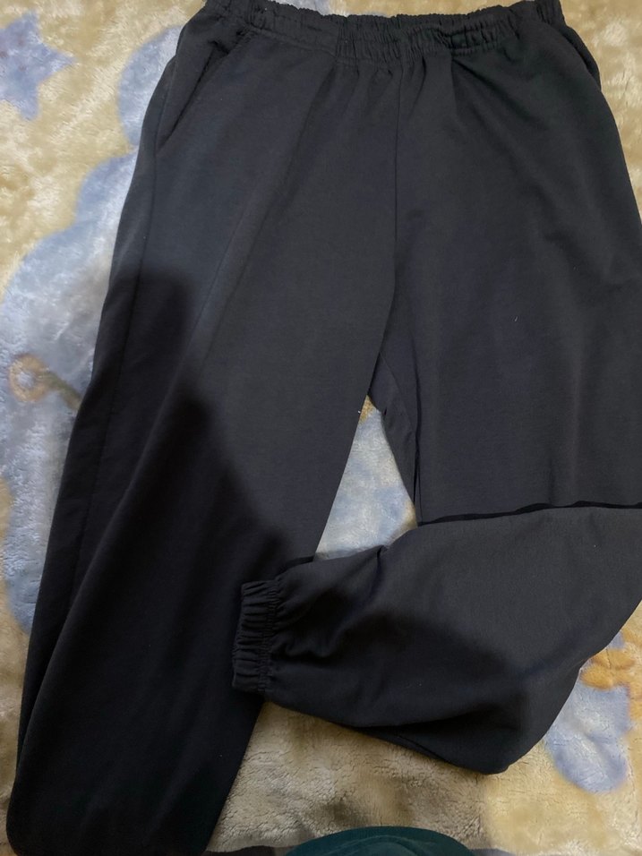 Siyah Rahat Kesim Kadın Eşofman Altı - Görsel 2