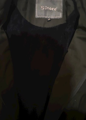 Kadın koyu yeşil mont - Görsel 5