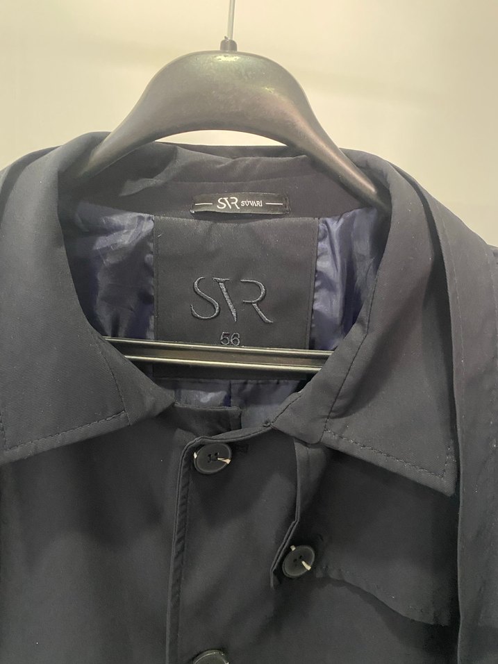 Erkek Lacivert Trençkot - Görsel 2