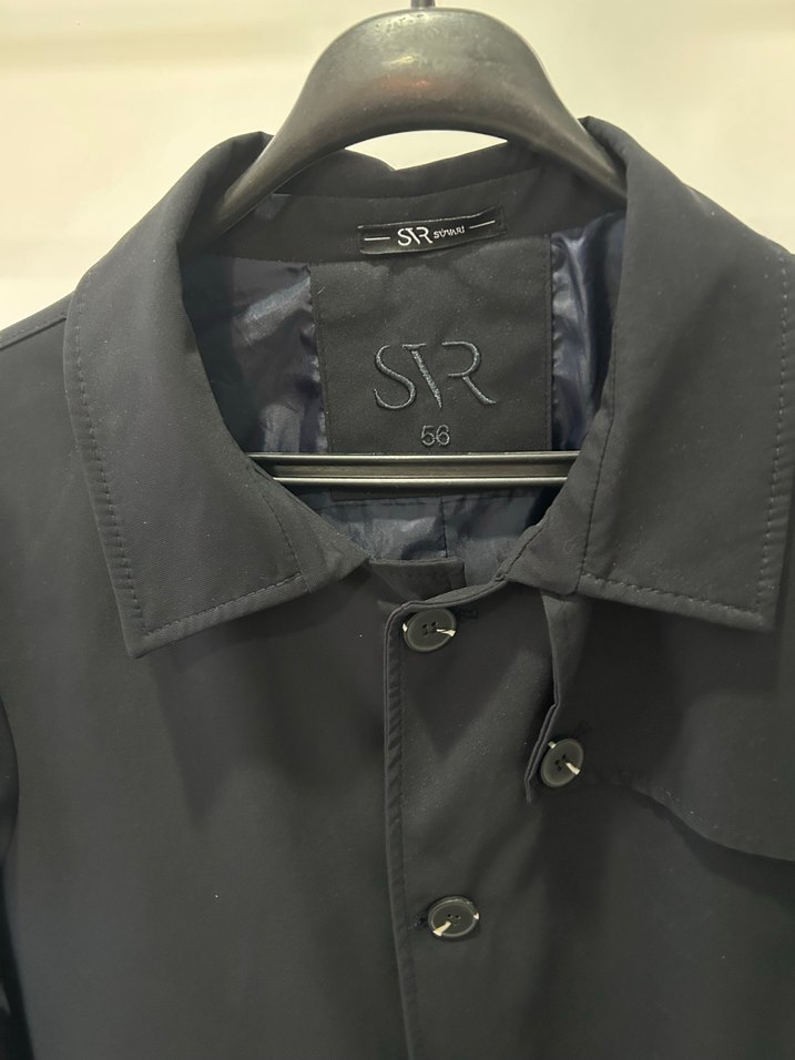 Erkek Lacivert Trençkot - Görsel 3