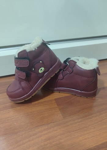 Bordo Kız Bebek İlk Adım Ayakkabısı - Görsel 2