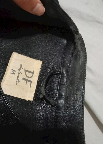 Kadın Siyah Deri Biker Ceket - Görsel 3