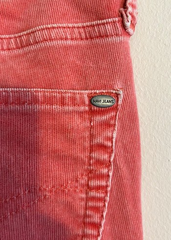 Mavi jeans kadife pantolon - Görsel 4