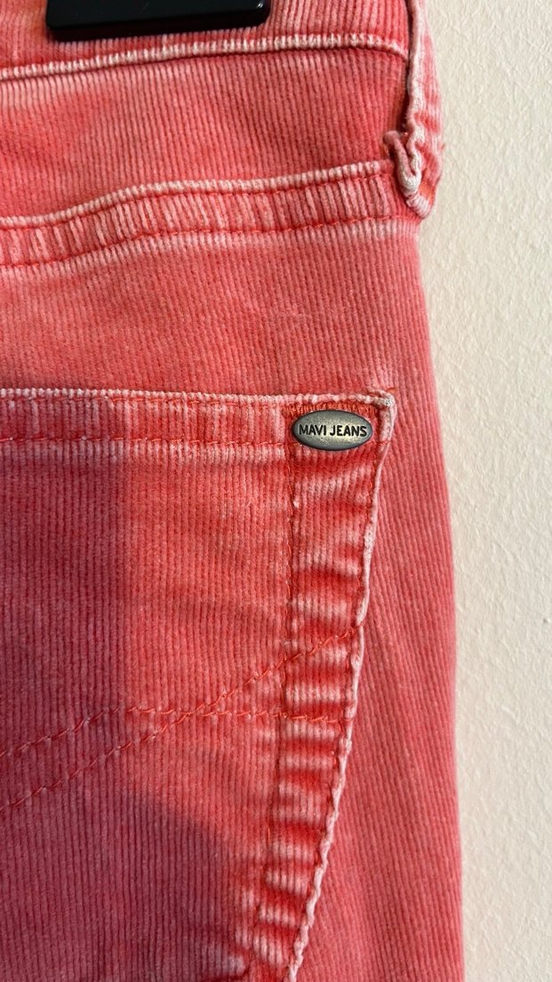 Mavi jeans kadife pantolon - Görsel 4