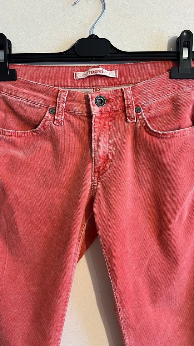 Mavi jeans kadife pantolon - Görsel 2