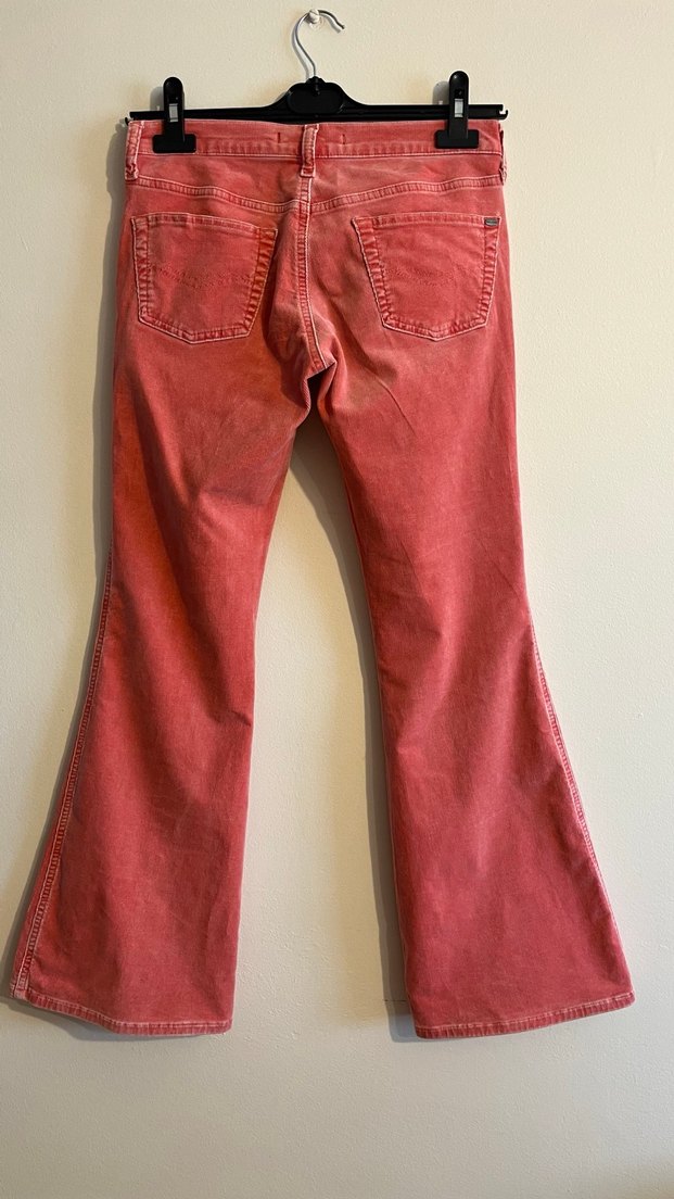 Mavi jeans kadife pantolon - Görsel 3