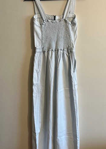 Mavi jeans tulum - Görsel 8