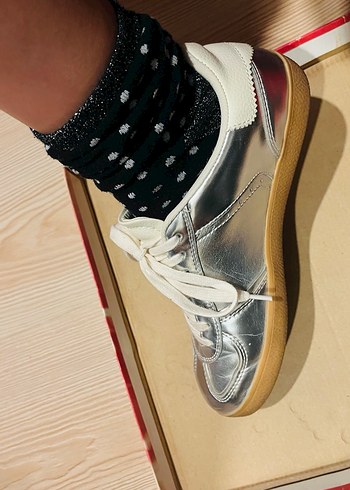 Zara gümüş sneaker - Görsel 7